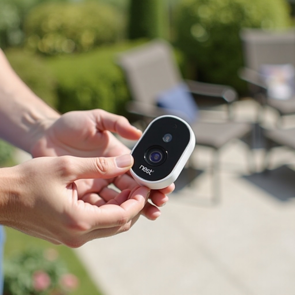 reset button on nest outdoor camera